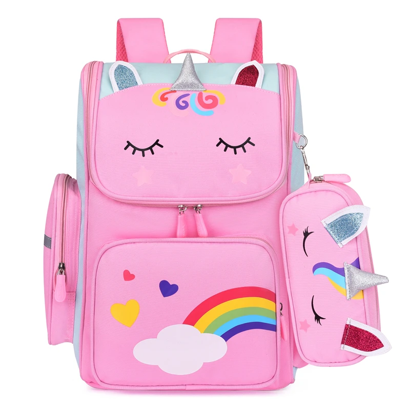 School bag unicorn unicorn school bag green orange pink